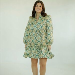 Sincerely Ours Women’s Tile Jacquard Mini Dress Size Medium Party Cocktail NWOT